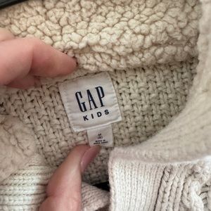 Boys, soft ivory, cable, knit sweater